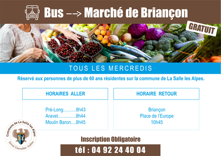 horaires bus marché Briançon