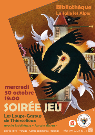 Affiche Soirée Jeu Loups Garous 30 Octobre 2024