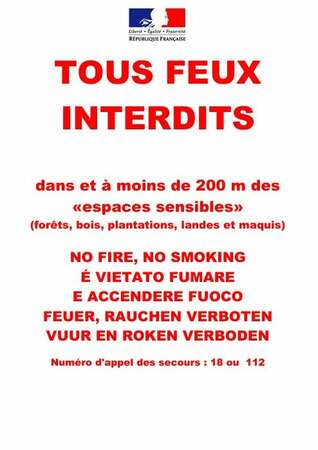 Interdiction Emploi Du Feu Interdiction Emploi Du Feu