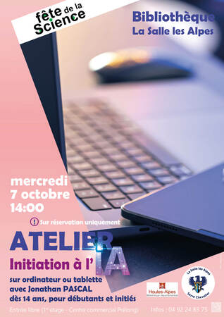 Visuel Atelier Initiation à L'ia 7 Octobre 2026
